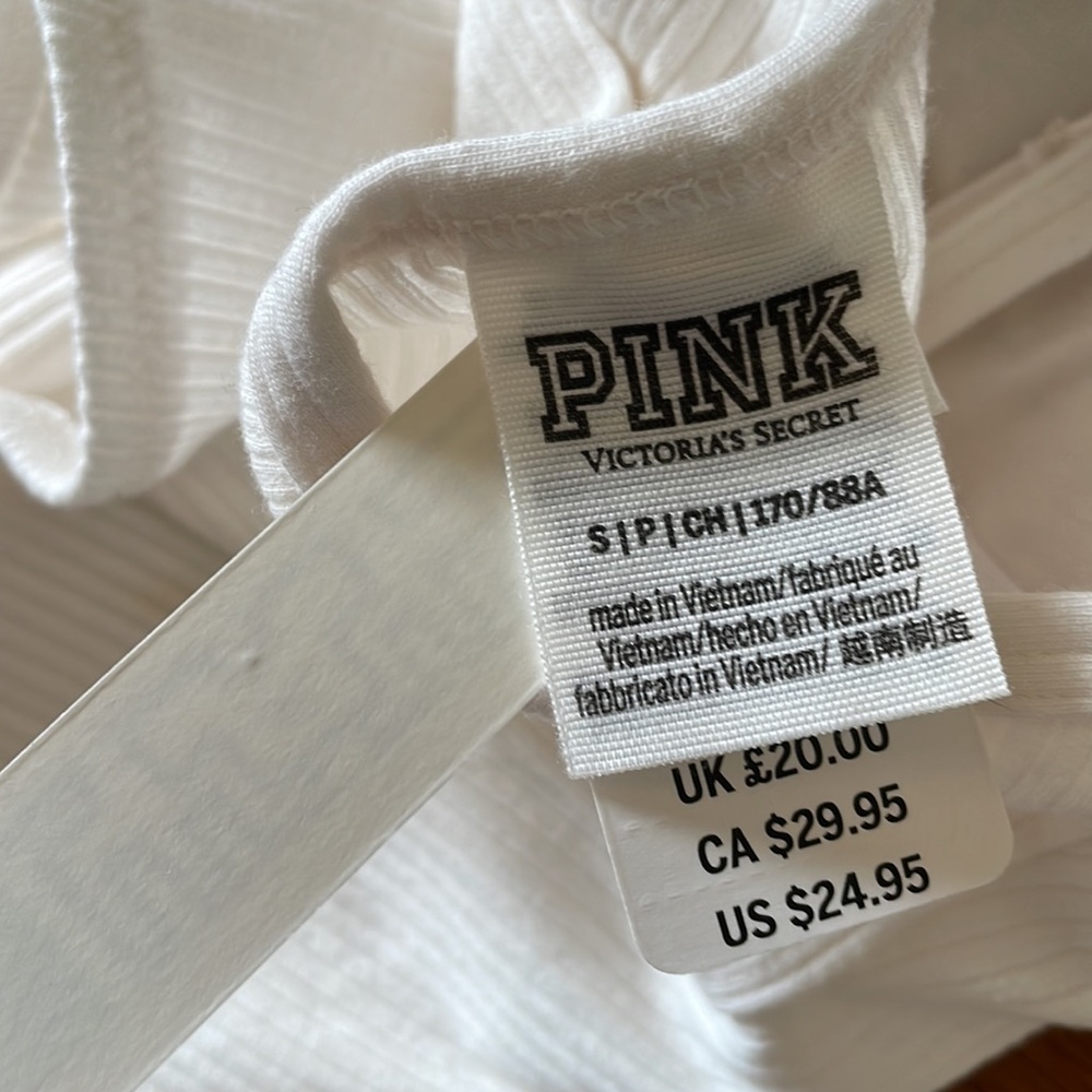 VICTORIA SECRET PINK CAMI BODY SUIT w/ lace trim New W/ Tags - Picture 3 of 6